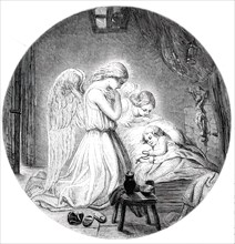 The Angels' Whisper - painted by J. J. Jenkins, 1850. Creators: Horace Harral, K. Johnson.