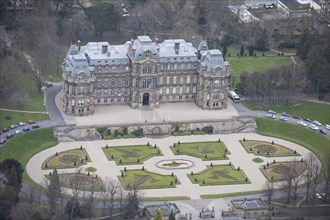 The Bowes Museum, grand terrace and parterre, Barnard Castle, County Durham, 2016. Creator: Matthew Oakey.