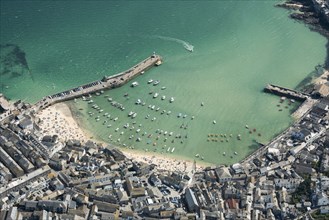 The harbour and beaches, St Ives, Cornwall, 2016. Creator: Damian Grady.