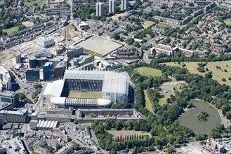 St James' Park, the football ground of Newcastle United, Newcastle Upon Tyne, 2018. Creator: Emma Trevarthen.