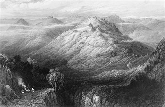 'The Abbey and Hills from near Mussooree', 1845. Creator: Unknown.