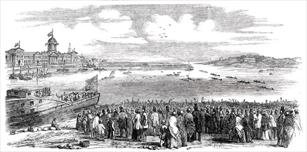 The Regatta, at Montreal, 1850. Creator: Unknown.