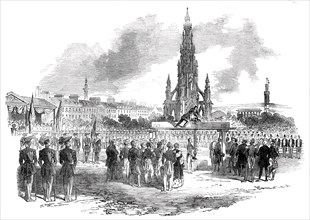 Prince Albert Laying the Foundation-Stone of the National Gallery..., 1850.  Creator: Unknown.