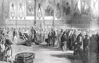 Presentation of the Address of the Corporation of London to Her Majesty..., 1850. Creator: Unknown.