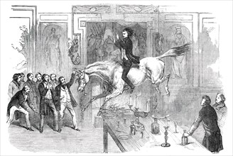 Daring Leap in the Dining-Room of the White Hart Hotel, Aylesbury, 1850. Creator: Unknown.