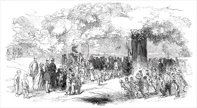 Westminster Ragged-School Children in Claydon-Park, 1850. Creator: Unknown.