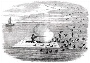 Wild Duck Shooting on the Potomac, 1850. Creator: Unknown.