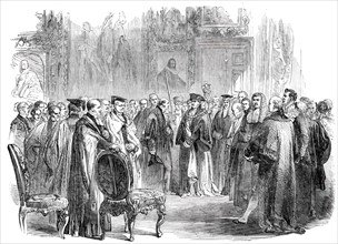 Presentation of Addresses to Her Majesty, at Windsor Castle..., 1850. Creator: Unknown.