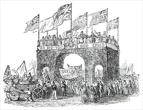 Triumphal Arch at West Lynn, 1850. Creator: Unknown.