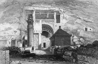 'The Cave of Karli', 1835. Creator: George Cattermole.