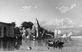 'Hindoo Temple, - Benares', 1834. Creator: Thomas Shotter Boys.