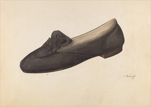 Woman's Slipper, c. 1940. Creator: Virginia Berge.