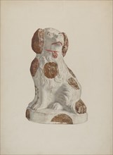 Chalkware Dog, c. 1941. Creator: Sadie Berman.