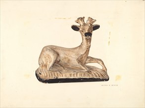 Chalkware Deer, c. 1939. Creator: Milton Bevier.