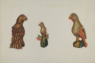Pa. German Wooden Eagles, c. 1937. Creator: Laura Bilodeau.