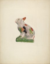 Chalkware Rabbit, c. 1941. Creator: Laura Bilodeau.
