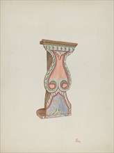 Painted Wall-stand for Flowers, etc., 1939. Creator: Hal Blakeley.