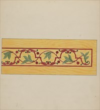 Decorative Panel from Rail Car Interior, c. 1936. Creator: Wellington Blewett.