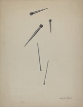 Nails and Pins, c. 1937. Creator: Wellington Blewett.