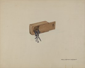 Box for Nails and Pins, 1937. Creator: Wellington Blewett.