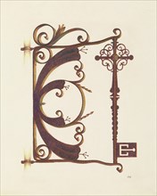 Locksmith's Sign, 1935/1942. Creator: Joseph L. Boyd.