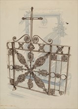 Iron Fence and Railing, c. 1936. Creator: Joseph L. Boyd.