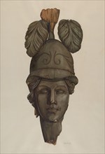 Head from a Statue: Minerva, 1935/1942. Creator: Helen Bronson.