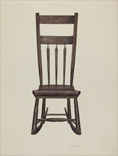Shaker Nursing Chair, c. 1937. Creator: Helen Bronson.