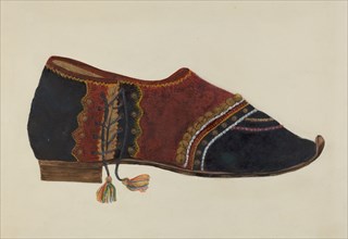 Man's Dancing Shoe, c. 1936. Creator: Ann Gene Buckley.