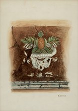Wall Painting, Pineapple Motif, 1937. Creator: Ruth Buker.