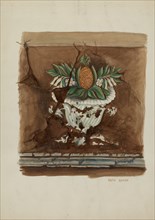 Wall Painting, Pineapple, c. 1940. Creator: Ruth Buker.