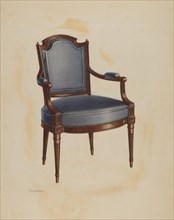 Armchair, c. 1938. Creator: Ernest Busenbark.