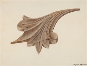 Wood Carving - Scroll, c. 1939. Creator: Clements Clayton.