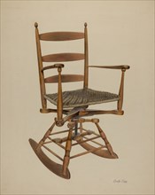 Shaker Rocking Chair, c. 1939. Creator: Orville Cline.