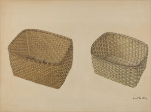 Shaker Baskets, c. 1937. Creator: Orville Cline.