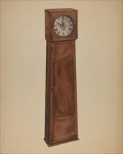 Shaker Grandmother Clock, 1935/1942. Creator: Orville Cline.