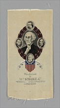 Commemorative Ribbon, United States, c. 1885/90. Creator: William Strange & Company.