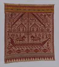 Ritual Cloth with Prancing Horses (Tampan), Indonesia, 19th century. Creator: Unknown.