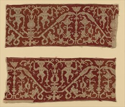 Two Border Fragments, Spain, Late 16th/early 17th century. Creator: Unknown.