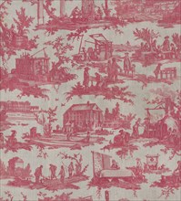 Les Travaux de la Manufacture (The Activities of the Factory) (Furnishing Fabric), France, 1783/84. Creator: Oberkampf Manufactory.