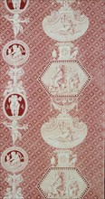 La Marchande d'Amour (The Merchant of Love) (Furnishing Fabric), France, 1815/17. Creator: Christophe-Philippe Oberkampf.