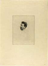 Portrait of Félicien Rops, c. 1895. Creator: Adrien Lambert Jean de Witte.