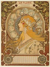 Zodiaque ("La Plume"), 1896-97. Creator: Alphonse Mucha.