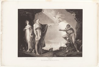 Prospero, Miranda, Caliban and Ariel, 1797. Creator: Jean Pierre Simon.