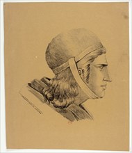 Head of a Warrior, 1816. Creator: Charles-Philibert de Lasteyrie.