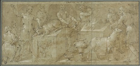 Aeneas and His Companions Preparing Animals for Sacrifice, n.d. Creator: Avanzino Nucci.