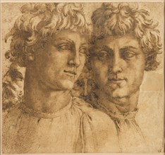 Two Studies of the Head of a Youth, c.1550. Creator: Baccio Bandinelli.