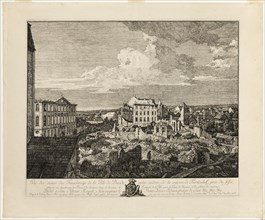 The Ruins of the Pirnaischer Suburb with the Palais Fürstenhof, 1766. Creator: Bernardo Bellotto.