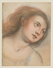 Study for Female Head (verso); Head of Christ (recto), 1635/40. Creator: Carlo Francesco Nuvolone.