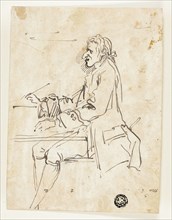Caricature of Man Writing, n.d. Creators: Carlo Marchionni, Pier Leone Ghezzi.